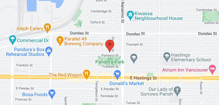 map of 2275 PANDORA STREET